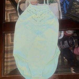 Free People Light Green Bodysuit